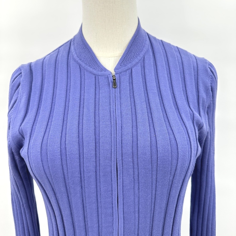 Athleta Fairway Sweater Cardigan Medium Adonis Blue/Purple‎ Pastel Capsule Clean - Picture 6 of 12